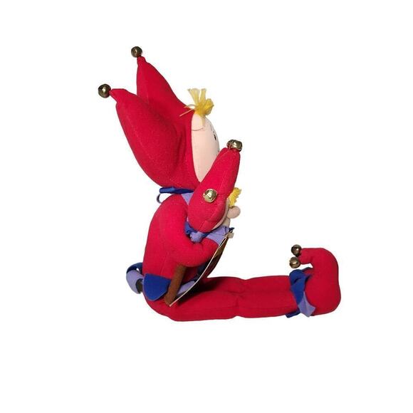 Vintage 1996 David Salt Man Pam & FrankThe Jester Has Lost His Jingle Plush - Picture 5 of 6